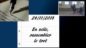 Milady 24/11/2018 - En selle, rassembler le trot