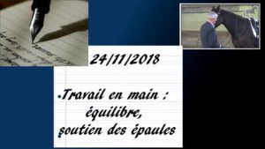 Milady 24/11/2018 - Travail en main : équilibre, soutien des épaules