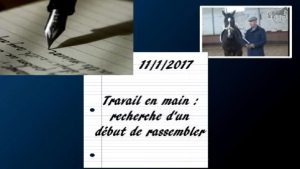 Milady 11/1/2017 - Début de la recherche du rassembler en main