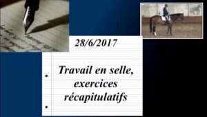 Milady 28/6/2017 - Travail en selle, exercices récapitulatifs